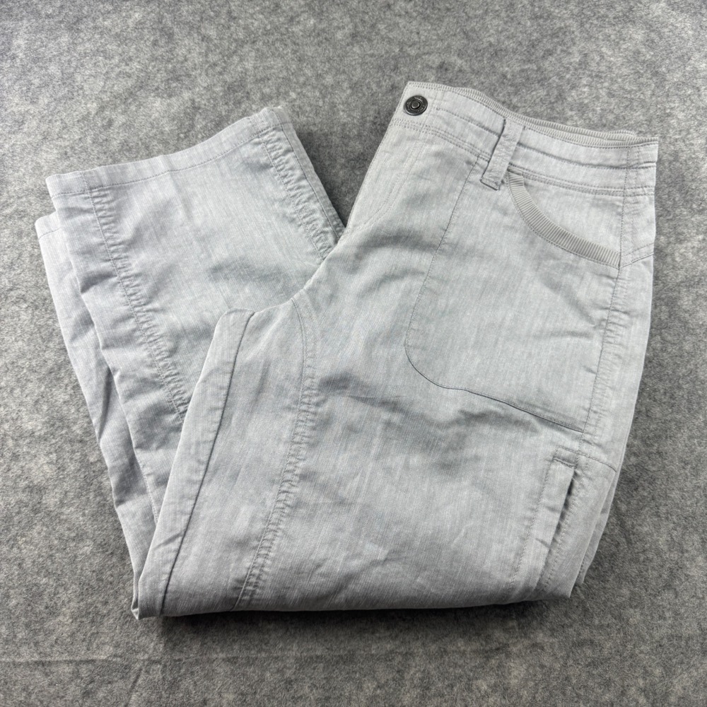 KUHL Cabo Cropped Capri Pants Womens 10 Gray Hiking Outdoor Travel Activewear